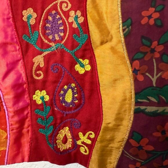 Vintage Coldwater Creek Patchwork, Embroidered Jacket Sz M Artsy, Cottagecore - Picture 7 of 16